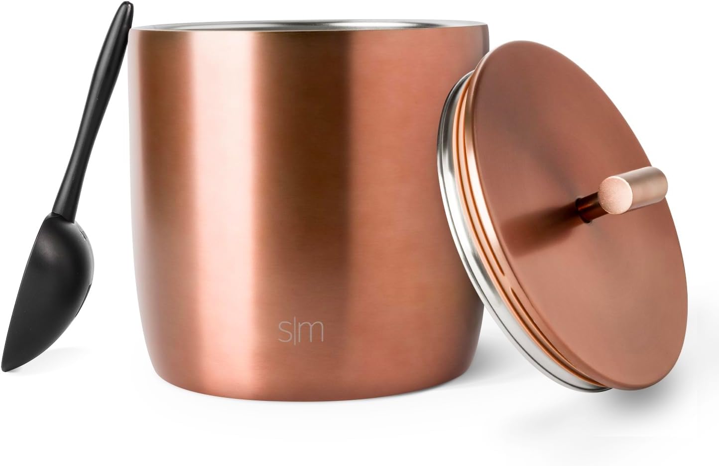 Simple Modern Vacuum Insulated Ice Bucket with Lid and Scoop | For Cocktail, Champagne, Wine, Beer, & Hosting | Stainless Steel 100oz Capacity for Large Parties | Rocks Collection | Metallic Copper