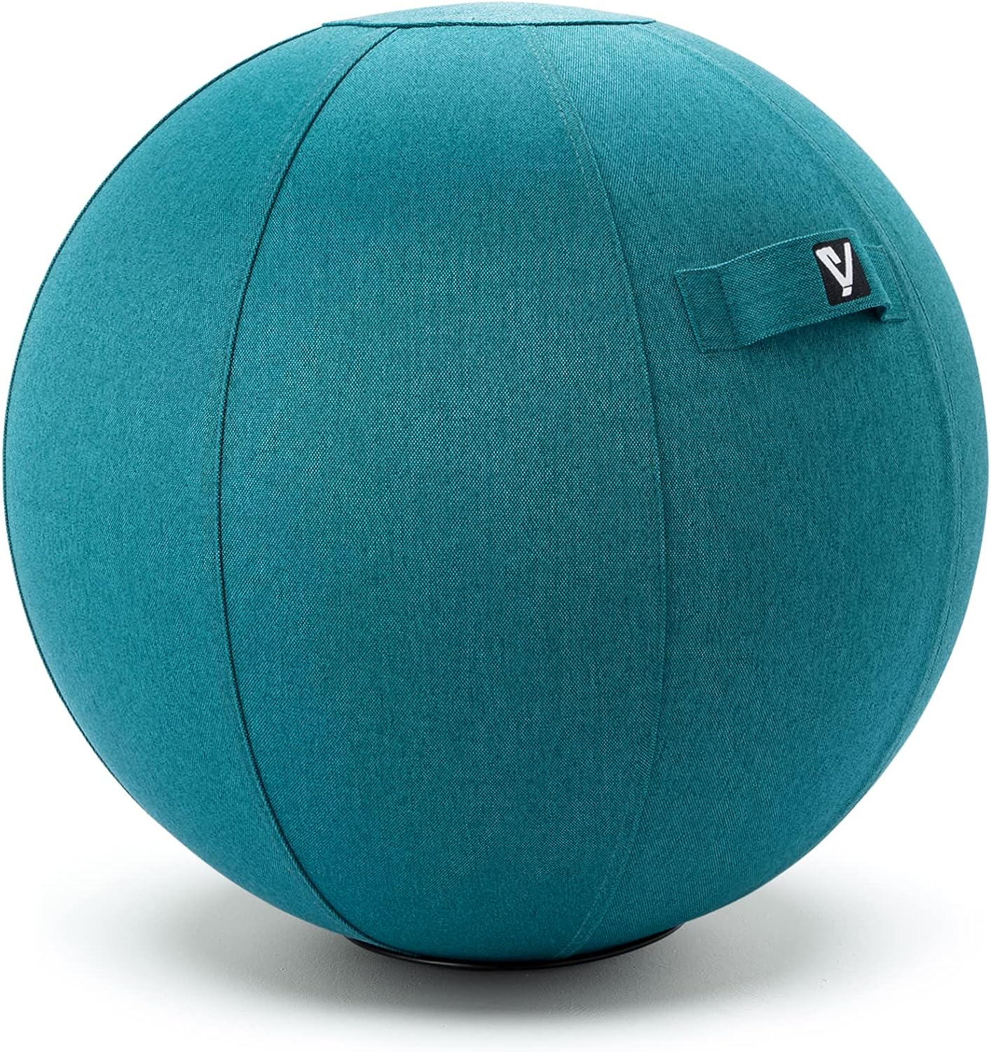 YOGIVO Sitting Ball Chair for Office and Home, Pilates Exercise Yoga Ball with Cover for Balance, Stability and Fitness, Ergonomic Posture Exercise Ball Seat with Handle and Pump (Ocean Blue, 24 in)
