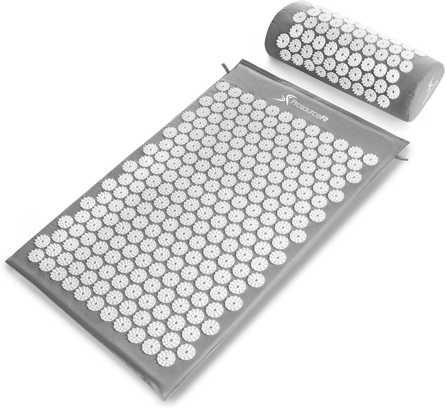 ProsourceFit Acupressure Mat and Pillow Set with 100% Natural Linen for Back/Neck Pain Relief and Muscle Relaxation