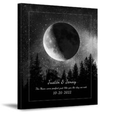 Personalized The Moon on your date with Couple\\\\\\\'s Names and Special Date Message on it,Perfect Present for Anniversary,Wedding,Birthday,Holidays