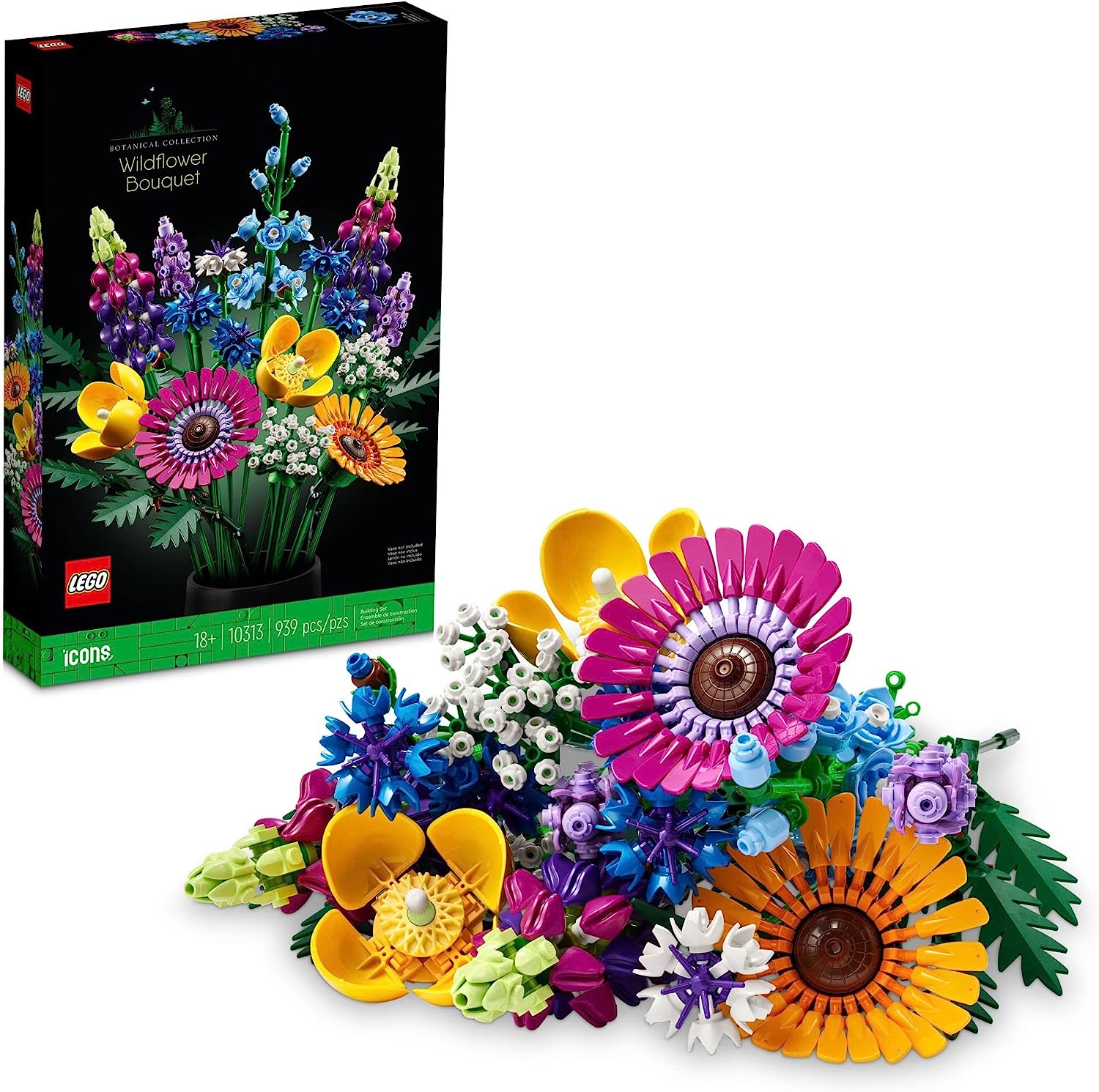 LEGO Icons Wildflower Bouquet Set - Artificial Flowers with Poppies and Lavender, Adult Collection, Unique Mother\\\\\\\\\\\\\\\\\\\\\\\\\\\\\\\'s Day Decoration, Botanical Piece for Anniversary or Gift for Mother\\\\\\\\\\\\\\\\\\\\\\\\\\\\\\\'s Day, 10313